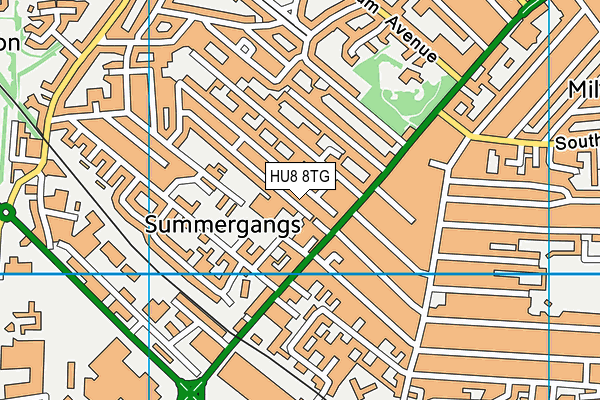 HU8 8TG map - OS VectorMap District (Ordnance Survey) HU8 8TG map - OS VectorMap District (Ordnance Survey)