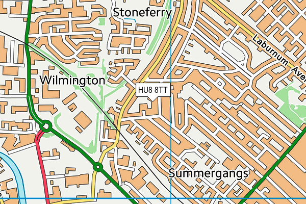 HU8 8TT map - OS VectorMap District (Ordnance Survey) HU8 8TT map - OS VectorMap District (Ordnance Survey)