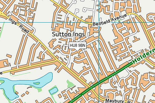 HU8 9BN map - OS VectorMap District (Ordnance Survey) HU8 9BN map - OS VectorMap District (Ordnance Survey)
