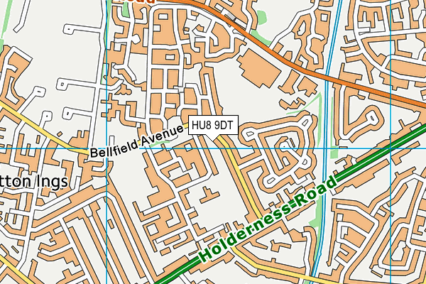 HU8 9DT map - OS VectorMap District (Ordnance Survey) HU8 9DT map - OS VectorMap District (Ordnance Survey)