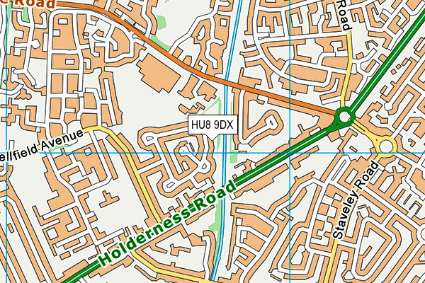 HU8 9DX map - OS VectorMap District (Ordnance Survey) HU8 9DX map - OS VectorMap District (Ordnance Survey)
