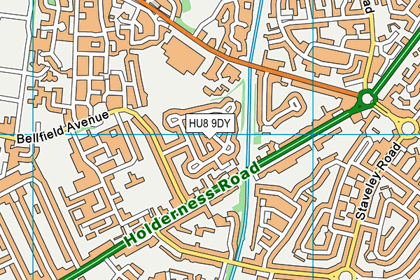 HU8 9DY map - OS VectorMap District (Ordnance Survey) HU8 9DY map - OS VectorMap District (Ordnance Survey)