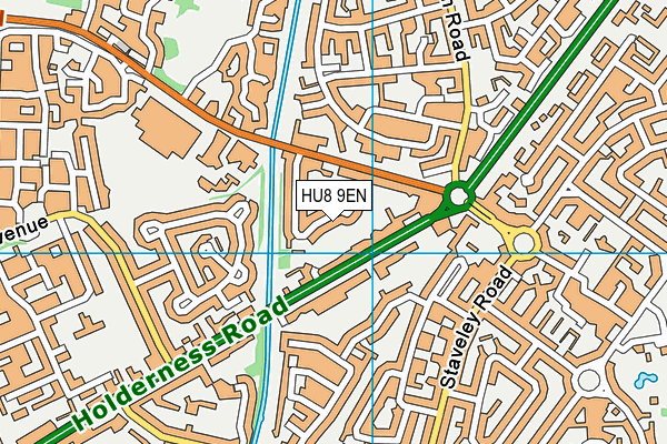 HU8 9EN map - OS VectorMap District (Ordnance Survey) HU8 9EN map - OS VectorMap District (Ordnance Survey)
