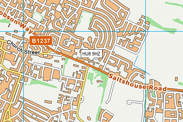 HU8 9HZ map - OS VectorMap District (Ordnance Survey) HU8 9HZ map - OS VectorMap District (Ordnance Survey)