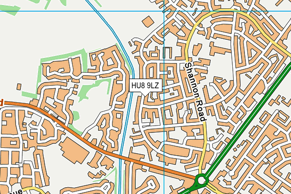 HU8 9LZ map - OS VectorMap District (Ordnance Survey) HU8 9LZ map - OS VectorMap District (Ordnance Survey)
