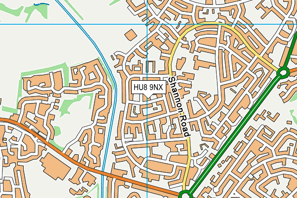 HU8 9NX map - OS VectorMap District (Ordnance Survey) HU8 9NX map - OS VectorMap District (Ordnance Survey)