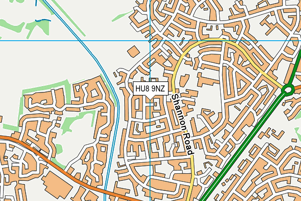 HU8 9NZ map - OS VectorMap District (Ordnance Survey) HU8 9NZ map - OS VectorMap District (Ordnance Survey)