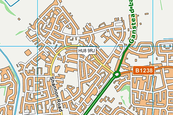 HU8 9RJ map - OS VectorMap District (Ordnance Survey) HU8 9RJ map - OS VectorMap District (Ordnance Survey)