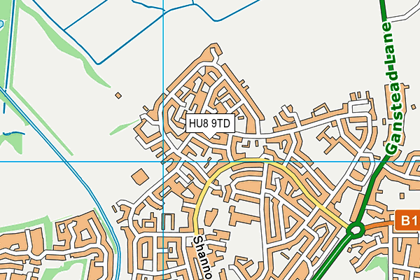 HU8 9TD map - OS VectorMap District (Ordnance Survey) HU8 9TD map - OS VectorMap District (Ordnance Survey)