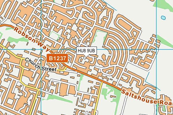 HU8 9UB map - OS VectorMap District (Ordnance Survey) HU8 9UB map - OS VectorMap District (Ordnance Survey)
