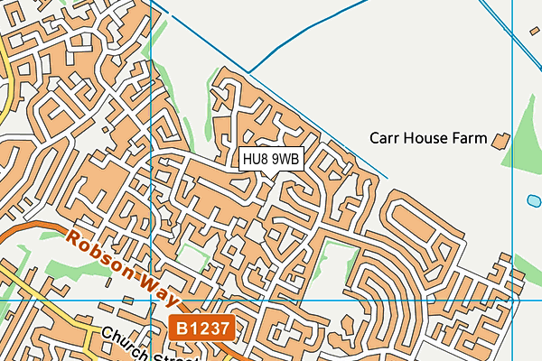 HU8 9WB map - OS VectorMap District (Ordnance Survey) HU8 9WB map - OS VectorMap District (Ordnance Survey)