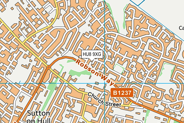 HU8 9XG map - OS VectorMap District (Ordnance Survey) HU8 9XG map - OS VectorMap District (Ordnance Survey)