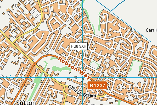 HU8 9XH map - OS VectorMap District (Ordnance Survey) HU8 9XH map - OS VectorMap District (Ordnance Survey)