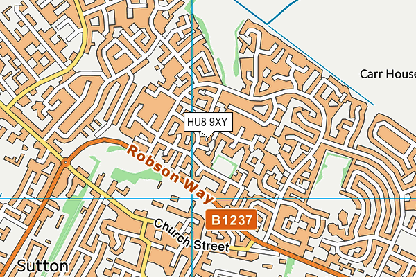 HU8 9XY map - OS VectorMap District (Ordnance Survey) HU8 9XY map - OS VectorMap District (Ordnance Survey)