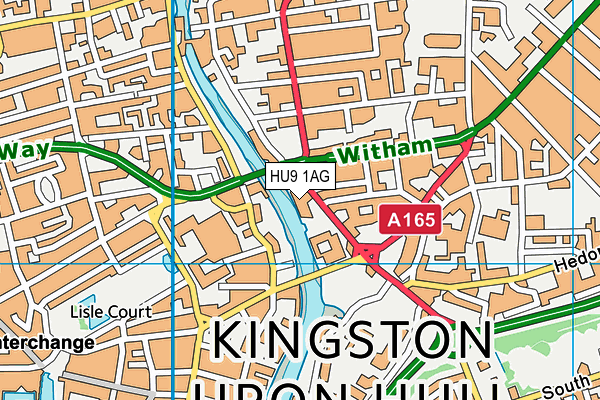 HU9 1AG map - OS VectorMap District (Ordnance Survey) HU9 1AG map - OS VectorMap District (Ordnance Survey)