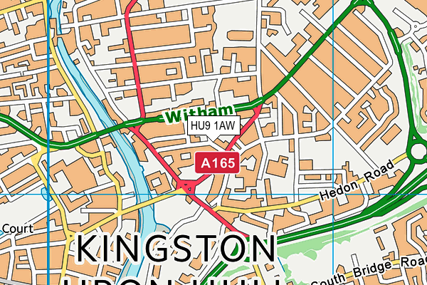 HU9 1AW map - OS VectorMap District (Ordnance Survey) HU9 1AW map - OS VectorMap District (Ordnance Survey)