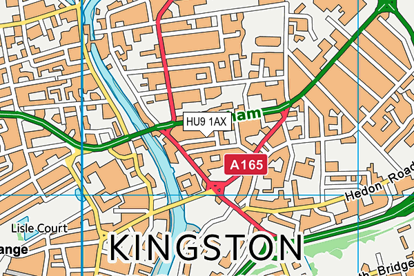HU9 1AX map - OS VectorMap District (Ordnance Survey) HU9 1AX map - OS VectorMap District (Ordnance Survey)