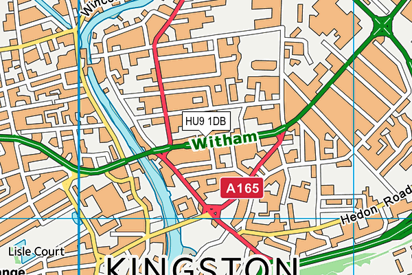 HU9 1DB map - OS VectorMap District (Ordnance Survey)