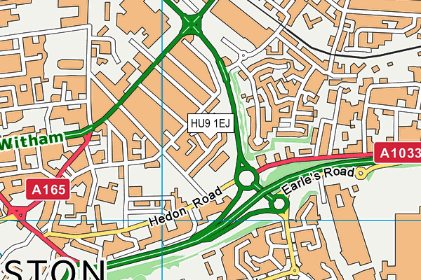 HU9 1EJ map - OS VectorMap District (Ordnance Survey) HU9 1EJ map - OS VectorMap District (Ordnance Survey)