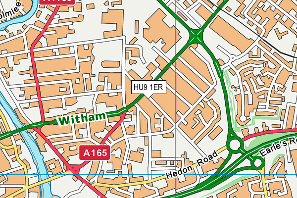 HU9 1ER map - OS VectorMap District (Ordnance Survey) HU9 1ER map - OS VectorMap District (Ordnance Survey)