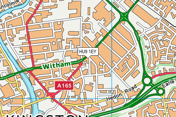 HU9 1EY map - OS VectorMap District (Ordnance Survey) HU9 1EY map - OS VectorMap District (Ordnance Survey)