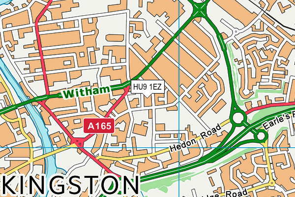 HU9 1EZ map - OS VectorMap District (Ordnance Survey) HU9 1EZ map - OS VectorMap District (Ordnance Survey)