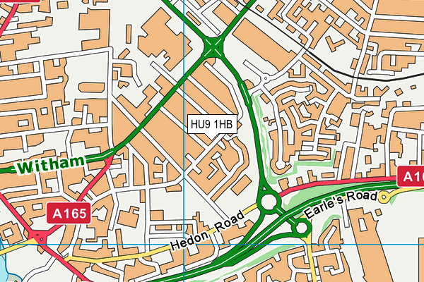 HU9 1HB map - OS VectorMap District (Ordnance Survey) HU9 1HB map - OS VectorMap District (Ordnance Survey)