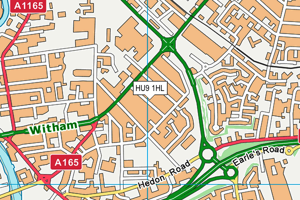 HU9 1HL map - OS VectorMap District (Ordnance Survey) HU9 1HL map - OS VectorMap District (Ordnance Survey)