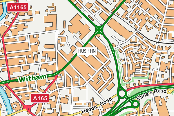 HU9 1HN map - OS VectorMap District (Ordnance Survey) HU9 1HN map - OS VectorMap District (Ordnance Survey)