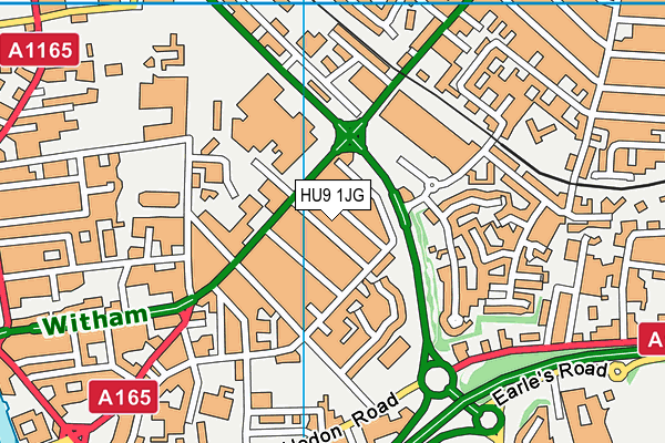 HU9 1JG map - OS VectorMap District (Ordnance Survey) HU9 1JG map - OS VectorMap District (Ordnance Survey)