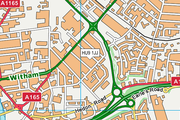 HU9 1JJ map - OS VectorMap District (Ordnance Survey) HU9 1JJ map - OS VectorMap District (Ordnance Survey)