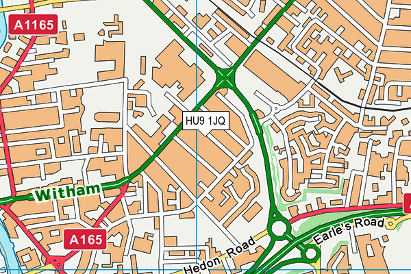 HU9 1JQ map - OS VectorMap District (Ordnance Survey)