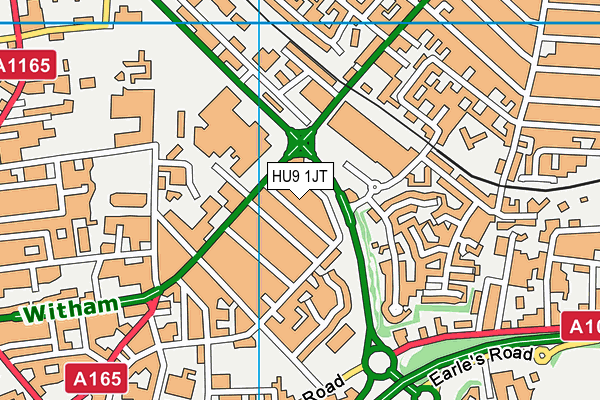 HU9 1JT map - OS VectorMap District (Ordnance Survey) HU9 1JT map - OS VectorMap District (Ordnance Survey)