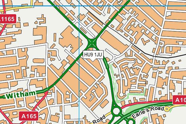 HU9 1JU map - OS VectorMap District (Ordnance Survey) HU9 1JU map - OS VectorMap District (Ordnance Survey)