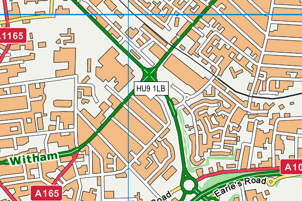 HU9 1LB map - OS VectorMap District (Ordnance Survey) HU9 1LB map - OS VectorMap District (Ordnance Survey)