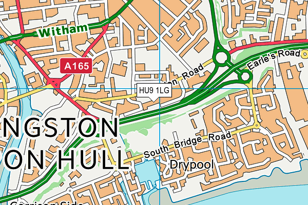 HU9 1LG map - OS VectorMap District (Ordnance Survey) HU9 1LG map - OS VectorMap District (Ordnance Survey)