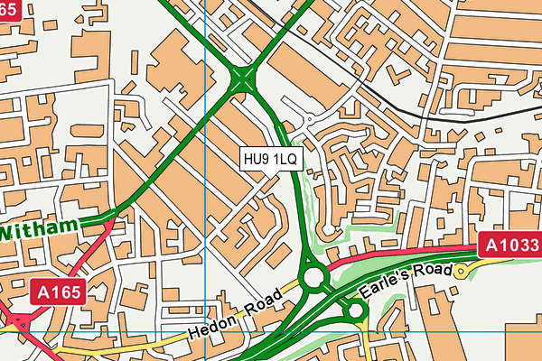 HU9 1LQ map - OS VectorMap District (Ordnance Survey) HU9 1LQ map - OS VectorMap District (Ordnance Survey)
