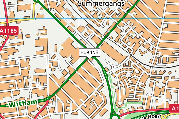 HU9 1NR map - OS VectorMap District (Ordnance Survey) HU9 1NR map - OS VectorMap District (Ordnance Survey)