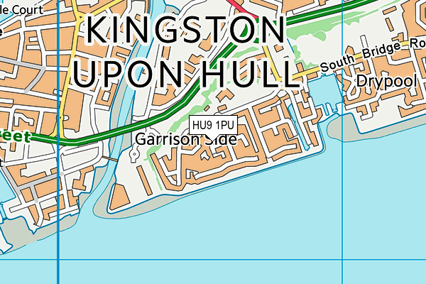 HU9 1PU map - OS VectorMap District (Ordnance Survey)