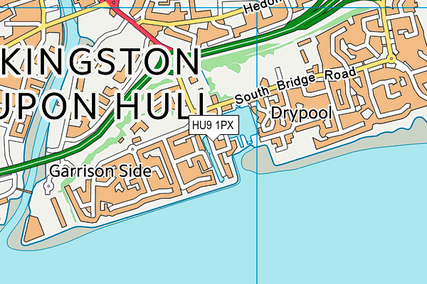 HU9 1PX map - OS VectorMap District (Ordnance Survey) HU9 1PX map - OS VectorMap District (Ordnance Survey)