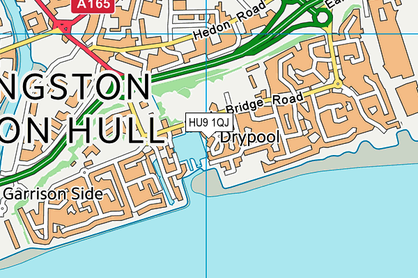 HU9 1QJ map - OS VectorMap District (Ordnance Survey) HU9 1QJ map - OS VectorMap District (Ordnance Survey)