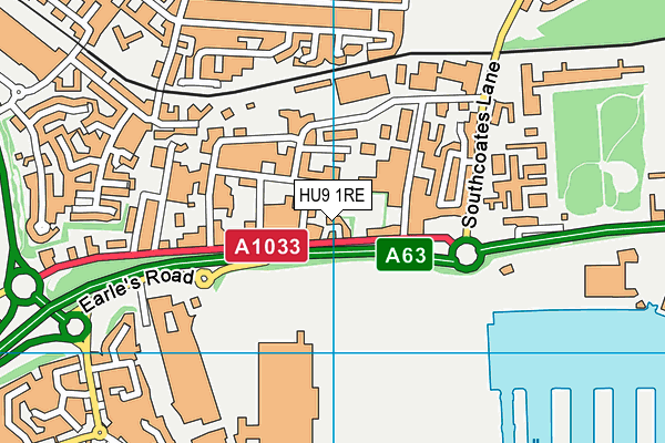 HU9 1RE map - OS VectorMap District (Ordnance Survey) HU9 1RE map - OS VectorMap District (Ordnance Survey)