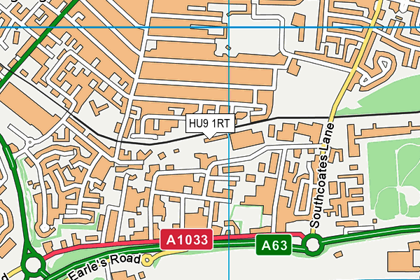 HU9 1RT map - OS VectorMap District (Ordnance Survey) HU9 1RT map - OS VectorMap District (Ordnance Survey)