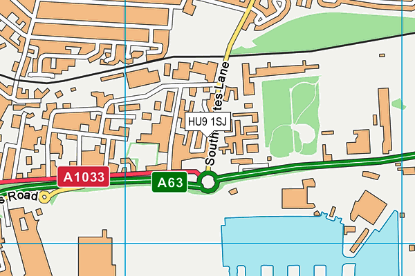 HU9 1SJ map - OS VectorMap District (Ordnance Survey) HU9 1SJ map - OS VectorMap District (Ordnance Survey)