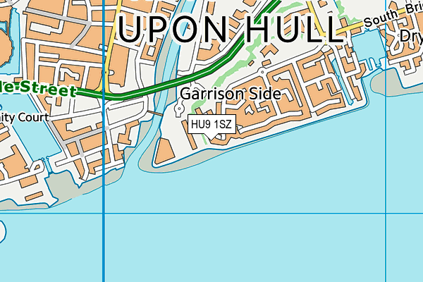 HU9 1SZ map - OS VectorMap District (Ordnance Survey)