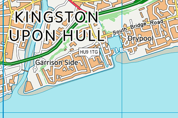 HU9 1TG map - OS VectorMap District (Ordnance Survey)