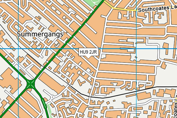HU9 2JR map - OS VectorMap District (Ordnance Survey) HU9 2JR map - OS VectorMap District (Ordnance Survey)