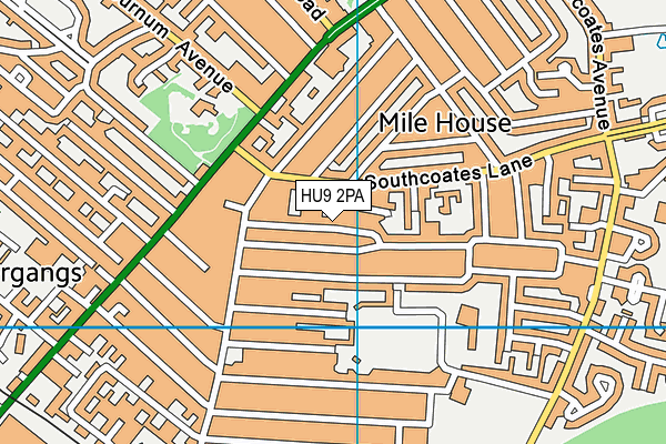 HU9 2PA map - OS VectorMap District (Ordnance Survey) HU9 2PA map - OS VectorMap District (Ordnance Survey)