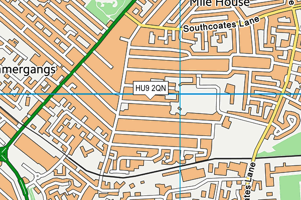 HU9 2QN map - OS VectorMap District (Ordnance Survey) HU9 2QN map - OS VectorMap District (Ordnance Survey)
