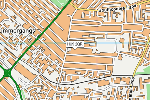 HU9 2QR map - OS VectorMap District (Ordnance Survey) HU9 2QR map - OS VectorMap District (Ordnance Survey)